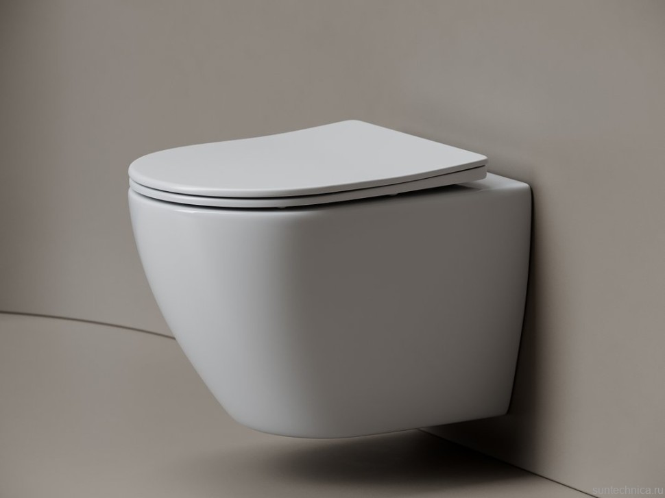 Подвесной унитаз Ceramicanova Mia Торнадо, сиденье микролифт, белый, CN1805T