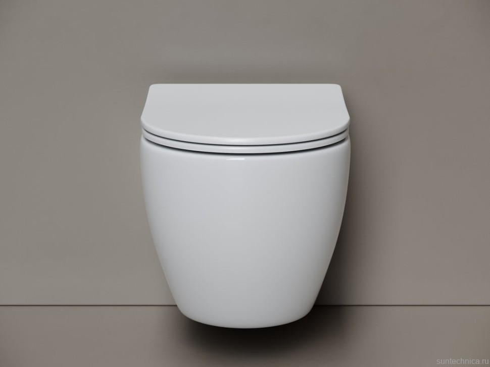 Подвесной унитаз Ceramicanova Mia Торнадо, сиденье микролифт, белый, CN1805T