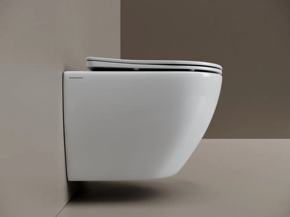 Подвесной унитаз Ceramicanova Mia Торнадо, сиденье микролифт, белый, CN1805T