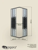 Душевая перегородка Niagara Eco NG-1010-14QBLACK (100x100x190 см)