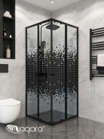 Душевая перегородка Niagara Eco NG-1010-14QBLACK (100x100x190 см)