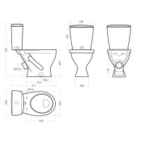 Унитаз-компакт напольный Sanita Эталон стандарт глянцевый белый