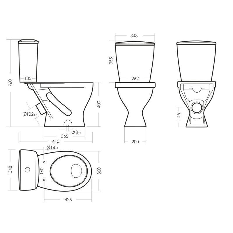 Унитаз-компакт напольный Sanita Эталон стандарт глянцевый белый