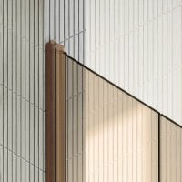 Душевая дверь в нишу Maybahglass MGD-441-2 99 см, профиль матовая бронза, стекло бронза