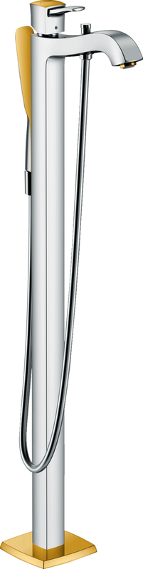 Напольный смеситель для ванны с душем Hansgrohe Metropol Classic 31445090 хром - золото