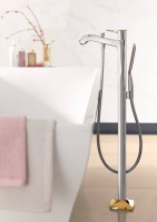 Напольный смеситель для ванны с душем Hansgrohe Metropol Classic 31445090 хром - золото