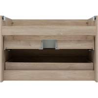 Тумба с раковиной Aquanet Нота new 90 подвесная, дуб светлый