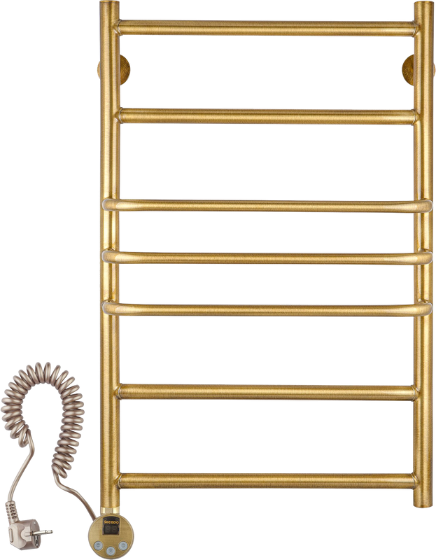 Полотенцесушитель электрический Secado Триест 4603777478537 85x55 см, подключение слева, бронза, лесенка, латунь