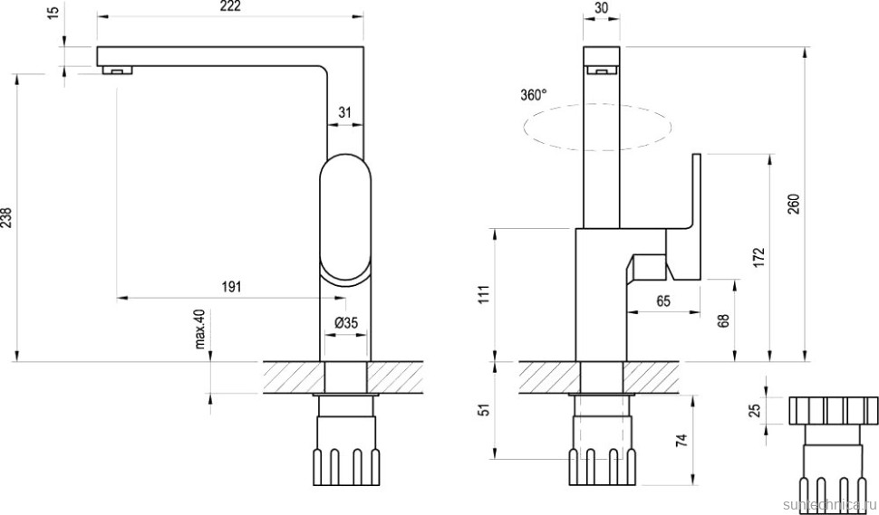 Смеситель для кухни Ravak Chrome CR 016.00