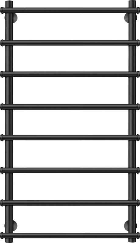 Полотенцесушитель водяной Secado Турин 1 100x55 см, матовый черный, лесенка