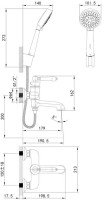Смеситель для ванны с душем IDDIS Oxford OXFSB02i02