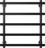 Полотенцесушитель электрический Secado Понтида 1, L 60x60 см, подключение слева, матовый черный, лесенка