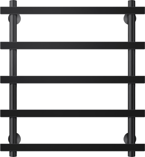 Полотенцесушитель электрический Secado Понтида 1, L 60x60 см, подключение слева, матовый черный, лесенка