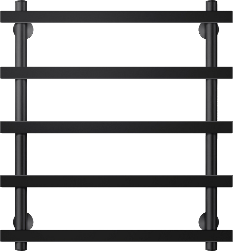 Полотенцесушитель электрический Secado Понтида 1, L 60x60 см, подключение слева, матовый черный, лесенка