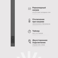 Полотенцесушитель электрический EWRIKA Пенелопа P1 160, графит