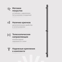 Полотенцесушитель электрический EWRIKA Пенелопа P1 160, графит