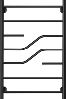 Полотенцесушитель электрический Secado Риволи 4673739241431 80x50 см, подключение слева, матовый черный, лесенка