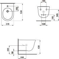 Биде подвесное Laufen The New Classic 8.3085.1.000.302.1