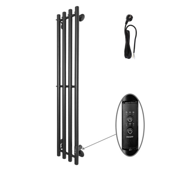 Полотенцесушитель электрический Altasan Арго 120х21 черный муар