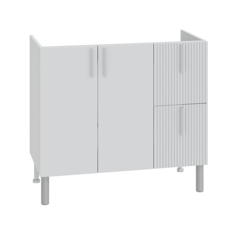 Тумба под раковину СаНта Вега 90 напольная, белая