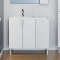 Тумба под раковину СаНта Вега 90 напольная, белая