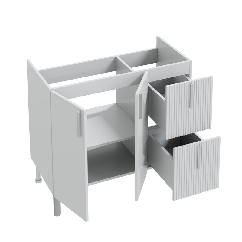 Тумба под раковину СаНта Вега 90 напольная, белая