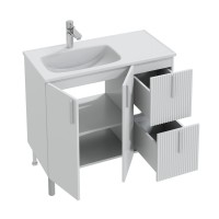 Тумба под раковину СаНта Вега 90 напольная, белая