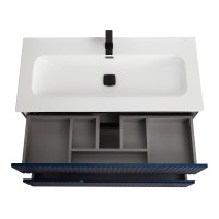 Мебель для ванной комнаты Cezares Duet 100 sapfiro, раковина Cezares CZR-8073-100