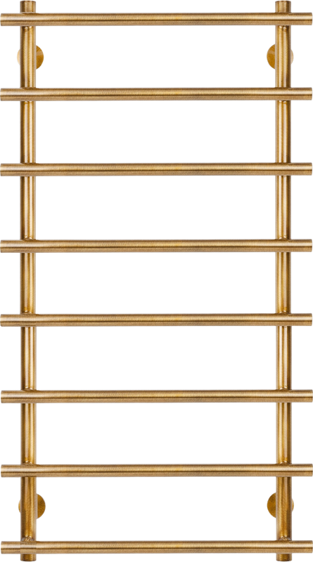 Полотенцесушитель электрический Secado Турин 1 R 105x60 см, подключение справа, бронза, лесенка, латунь