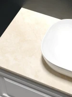 Тумба с раковиной Sancos Very 100 см, bianco, столешница бежевая, раковина CN6009
