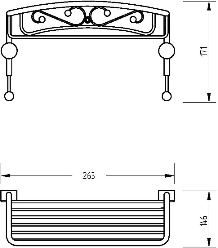 Полка Migliore Complementi 22051 золото