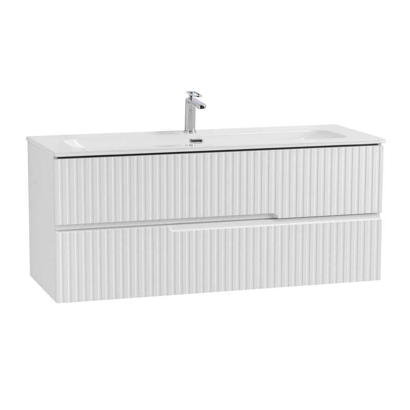 Тумба с раковиной Cezares Duet 120 bianco lucido, раковина Cezares CZR-8073-120