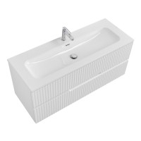 Тумба с раковиной Cezares Duet 120 bianco lucido, раковина Cezares CZR-8073-120