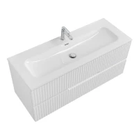 Тумба с раковиной Cezares Duet 120 bianco lucido, раковина Cezares CZR-8073-120