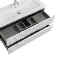 Тумба с раковиной Cezares Duet 120 bianco lucido, раковина Cezares CZR-8073-120