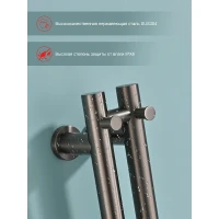 Полотенцесушитель электрический RAGLO R350.11.09 настенный сенсорный узкий с терморегулятором, графит