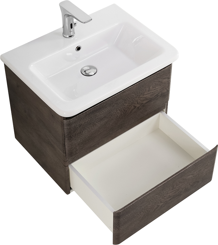 Тумба с раковиной BelBagno Albano-Cer 60 подвесная, robere nature grigio