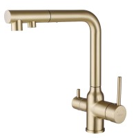 Смеситель для кухни Abber Emotion AF8814G матовое золото