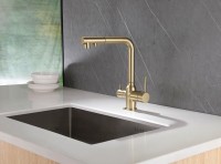 Смеситель для кухни Abber Emotion AF8814G матовое золото