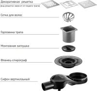 Душевой трап Berges Platz Norma 091158, 10x10 см, хром