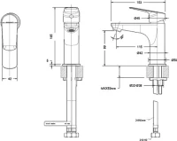 Смеситель для раковины Bravat Rhein F1429564CP-9-ENG Смеситель для раковины Bravat Rhein F1429564CP-9-ENG
