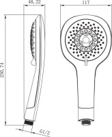 Душевая лейка Lemark LM0815CWhite