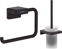 Набор Ершик Hansgrohe AddStoris 41752670 матовый черный + Держатель 41771670 матовый черный