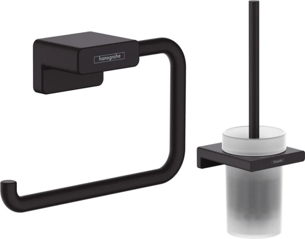 Набор Ершик Hansgrohe AddStoris 41752670 матовый черный + Держатель 41771670 матовый черный