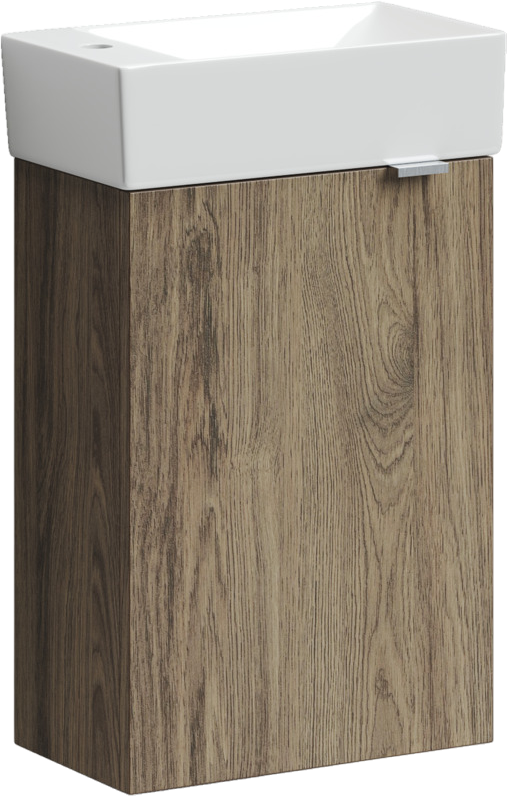 Тумба под раковину Sancos Mini 35 L подвесная, дуб чарльстон