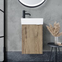 Тумба под раковину Sancos Mini 35 L подвесная, дуб чарльстон