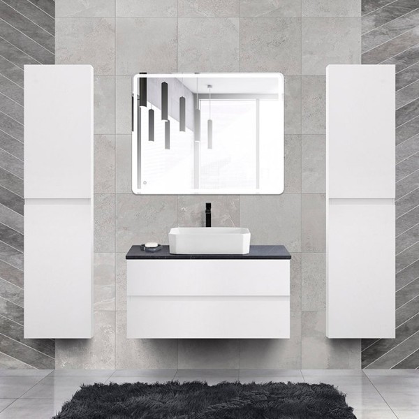 Мебель для ванной комнаты Cezares Molveno 46 100 bianco ghiaccio, со столешницей