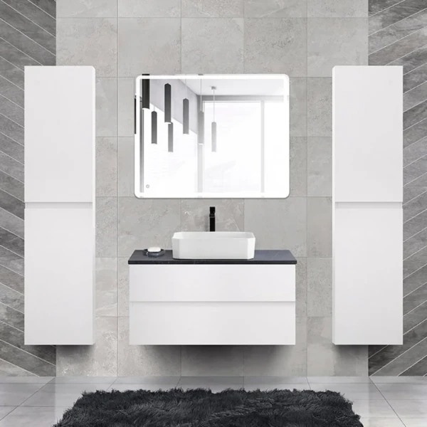 Мебель для ванной комнаты Cezares Molveno 46 100 bianco ghiaccio, со столешницей