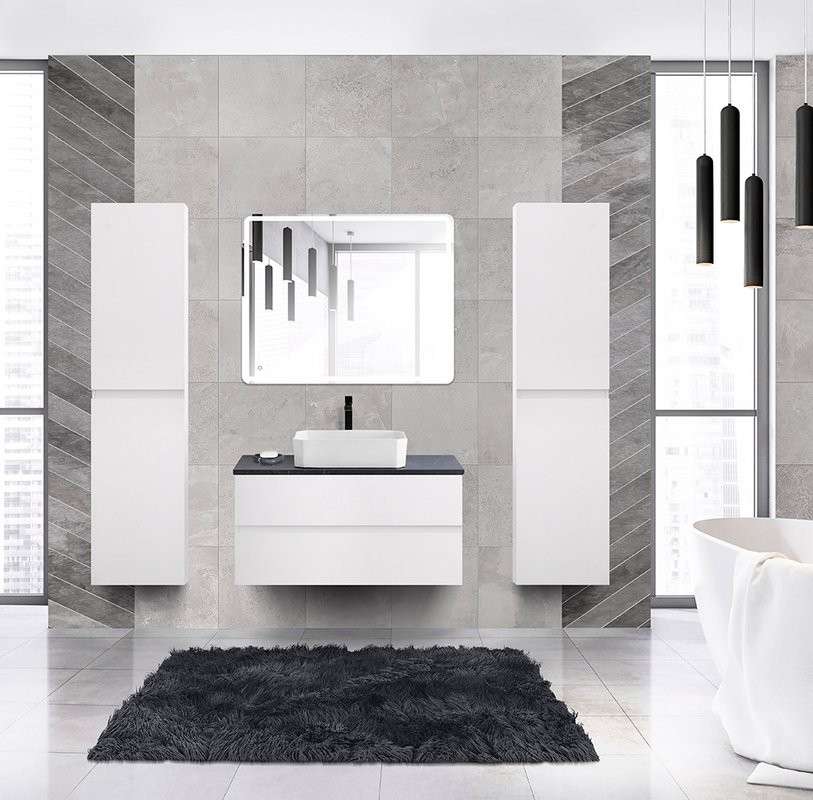 Мебель для ванной комнаты Cezares Molveno 46 100 bianco ghiaccio, со столешницей