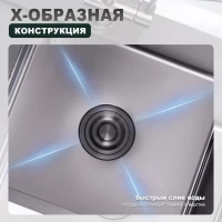 Кухонная мойка Splenka S704.7850.09, графит Кухонная мойка Splenka S704.7850.09, графит